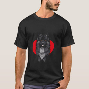 Keeshond-Hund zum Valentinstag T-Shirt