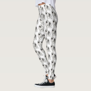Keeshond-HundeCartoon-Muster Leggings