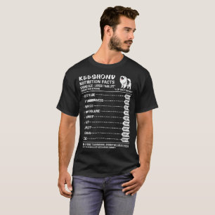 Keeshond-Hundenahrungs-Tatsachen-Menge pro T-Shirt