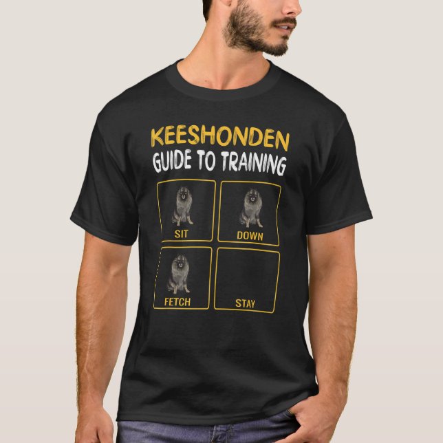 Keeshond Hundeschulung T-Shirt (Vorderseite)