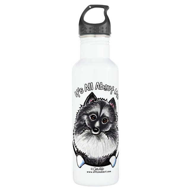 Keeshond IAAM Trinkflasche (Vorderseite)