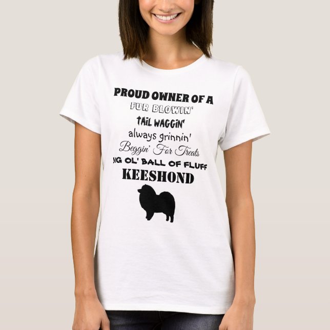 KEESHOND-INHABER T-Shirt (Vorderseite)