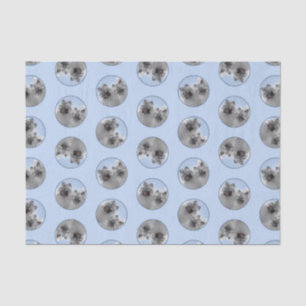 Keeshond Malen 2 Keeshonden Original Hunde Kunst Seidenpapier