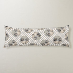 Keeshond Malen 2 Keeshonden Original Hunde Kunst Seitenschläferkissen