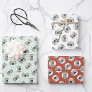 Keeshond Malen Weihnachtswelpen von Feuerplatz Art Geschenkpapier Set