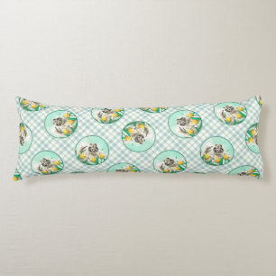 Keeshond Malerei in Tulips Niedliche Original Hund Seitenschläferkissen