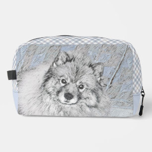 Keeshond-Malerei Kees Niedliche Original-Haustier- Waschbeutel