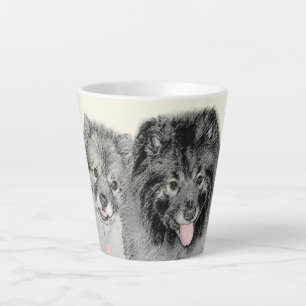 Keeshond Mama and Son Painting - Originelle Hundek Milchtasse