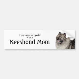 Keeshond-Mama Autoaufkleber