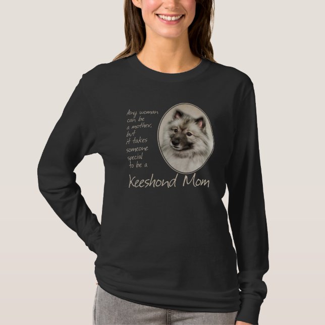 Keeshond-Mama-Shirt T-Shirt (Vorderseite)