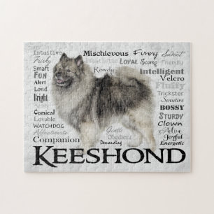 Keeshond-Merkmal-Puzzlespiel Puzzle