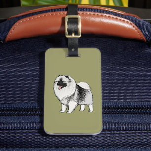 Keeshond mit anpassbarem Text Gepäckanhänger