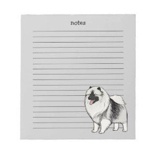 Keeshond mit anpassbarem Text Notizblock