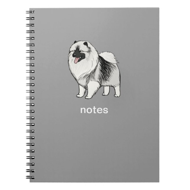 Keeshond mit individuellem Text Notizblock (Vorderseite)