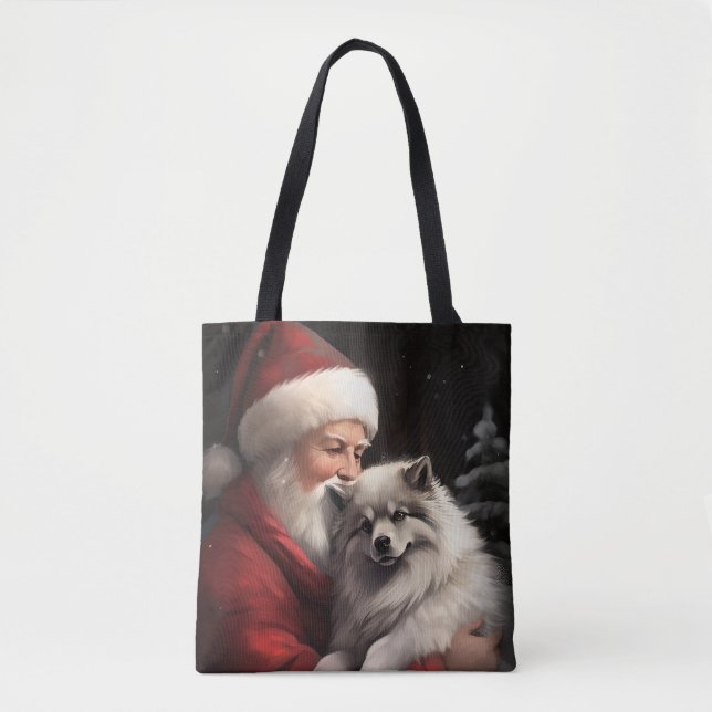 Keeshond mit Weihnachtsfeiern (Vorderseite)