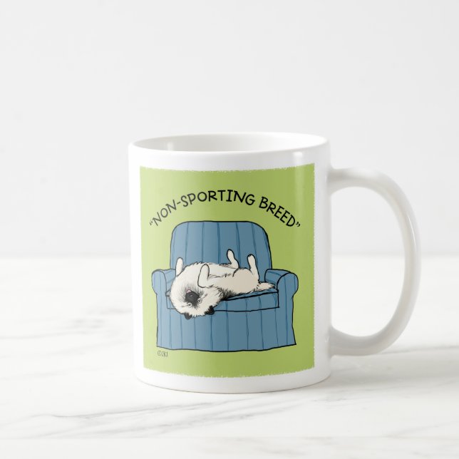 Keeshond "Non-Sporting Breed" Humorischer Hund Kaffeetasse (Rechts)