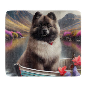 Keeshond on a Paddle: Ein Landschaftliches Abenteu Schneidebrett