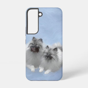 Keeshond-Paar Kees-Malerei Originale Tierkunst Samsung Galaxy Hülle
