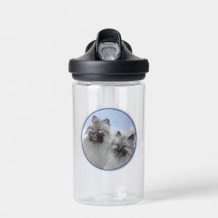 Keeshond-Paar Kees-Malerei Originale Tierkunst Trinkflasche
