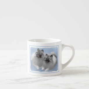 Keeshond Pair of Kees Painting Original Animal Art Espressotasse