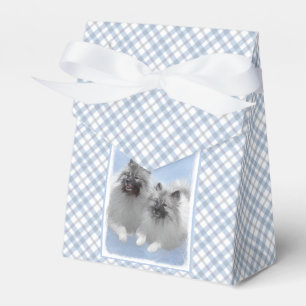 Keeshond Pair of Kees Painting Original Animal Art Geschenkschachtel