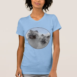 Keeshond Pair of Kees Painting Original Animal Art T-Shirt