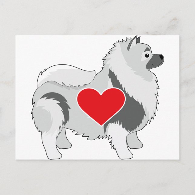 Keeshond Postkarte (Vorderseite)