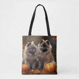 Keeshond Puppy Autumn Delight Pumpkin