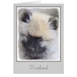 Keeshond Puppy Painting - Niedliche Original Dog A