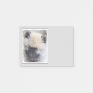 Keeshond Puppy Painting - Niedliche Original Dog A Post-it Klebezettel