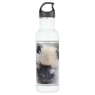 Keeshond Puppy Painting - Niedliche Original Dog A Trinkflasche