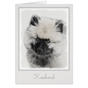 Keeshond Puppy Zeichnend - Niedliche Original Hund
