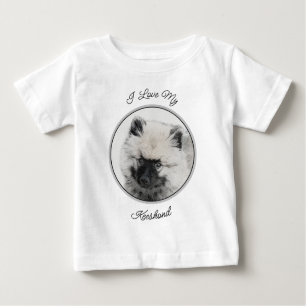 Keeshond Puppy Zeichnend - Niedliche Original Hund Baby T-shirt