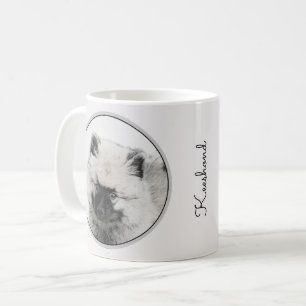 Keeshond Puppy Zeichnend - Niedliche Original Hund Kaffeetasse