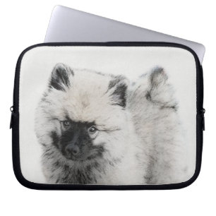 Keeshond Puppy Zeichnend - Niedliche Original Hund Laptopschutzhülle