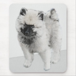 Keeshond Puppy Zeichnend - Niedliche Original Hund Mousepad