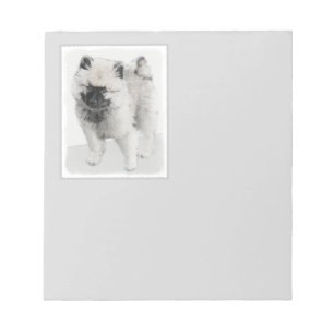 Keeshond Puppy Zeichnend - Niedliche Original Hund Notizblock