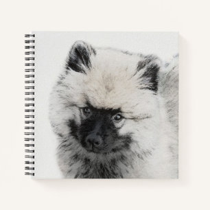 Keeshond Puppy Zeichnend - Niedliche Original Hund Notizbuch