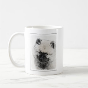 Keeshond Puppy Zeichnend - Niedliche Original Hund Tasse