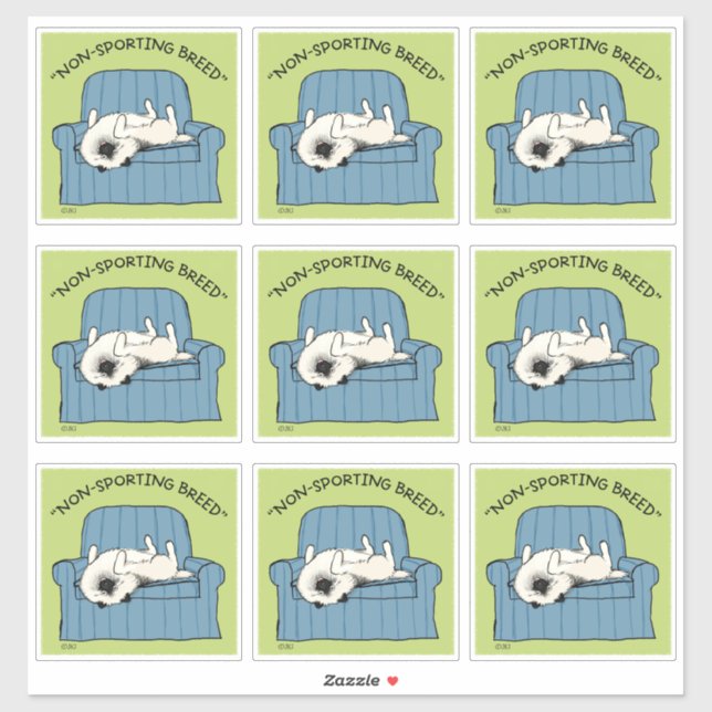 Keeshond-Rasse | Funny Keesie Dog Aufkleber (Blatt)