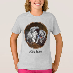 Keeshond Spielzeit Malerei - Süße Original-Hunde-K T-Shirt