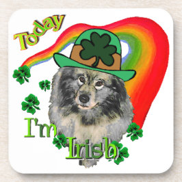 Keeshond St Patricks Day Getränkeuntersetzer