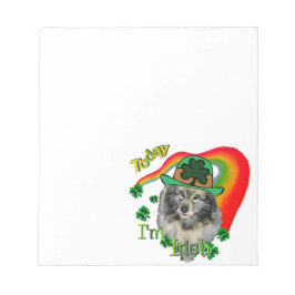 Keeshond St Patricks Day Notizblock