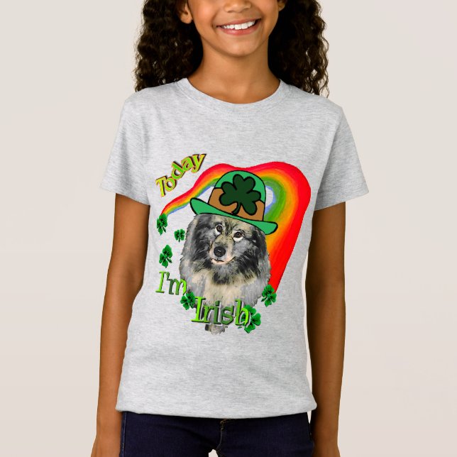 Keeshond St Patricks Day T-Shirt (Vorderseite)