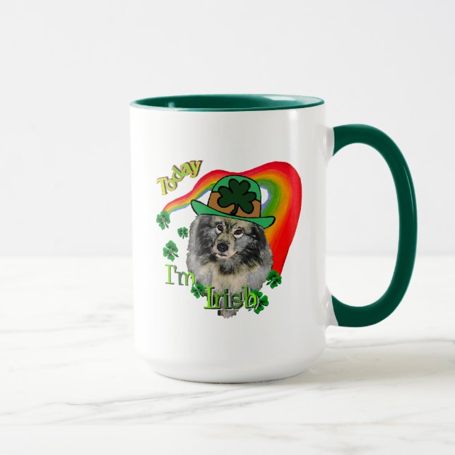 Keeshond St Patricks Day Tasse (Rechts)