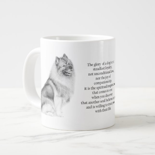 Keeshond-Tasse Jumbo-Tasse (Vorderseite Links)