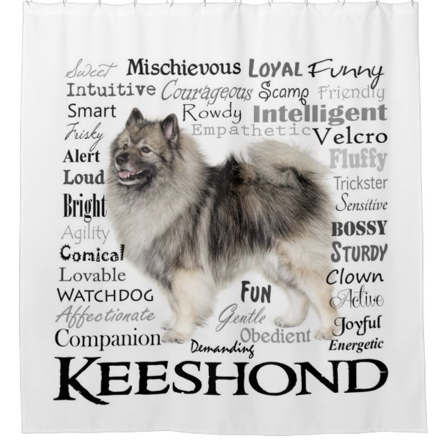 Keeshond Tracht Duschvorhang (Vorderseite)