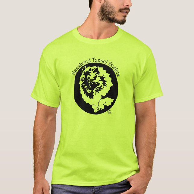 Keeshond-Tunnel-Staubtuch T-Shirt (Vorderseite)