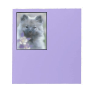 Keeshond und Columbine - Hundefoto Notizblock