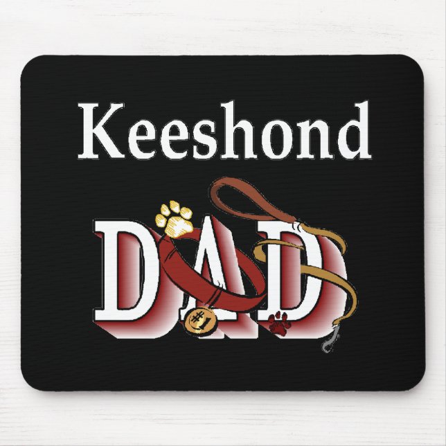 Keeshond Vater Geschenke Mousepad (Vorne)